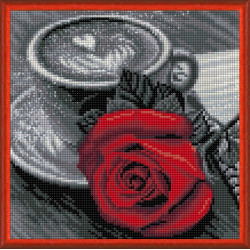 Rose und Kaffee 25*25 cm AM1773